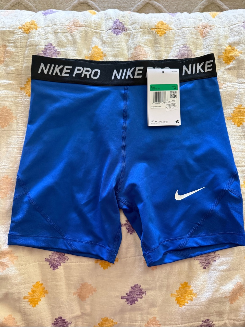 NWT Nike Pro kids Compression dri-fit Shorts — Blue